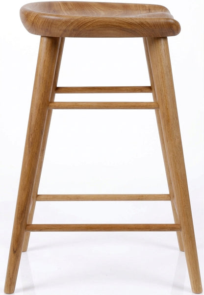 Teak bar stool Krank – boho furniture handcrafted in Bali by BaliSouk – set of 2