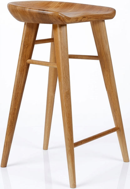Teak bar stool Krank – boho furniture handcrafted in Bali by BaliSouk (vue 3)