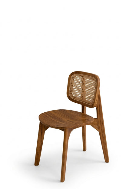 Teak dining chair Dafne Rattan – boho furniture handcrafted in Bali by BaliSouk