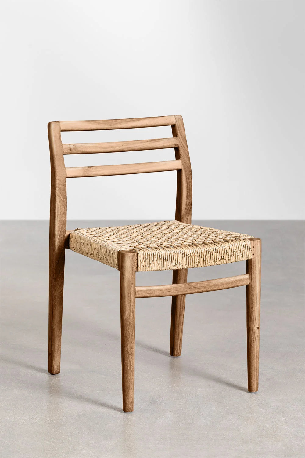 Teak dining chair Napoleon – boho furniture handcrafted in Bali by BaliSouk (vue 2)