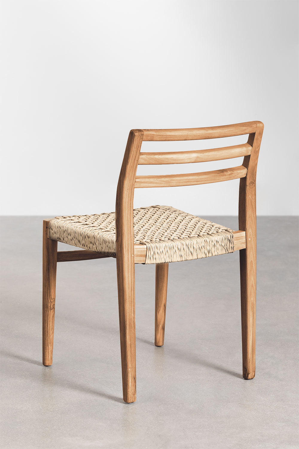 Teak dining chair Napoleon – boho furniture handcrafted in Bali by BaliSouk (vue 3)