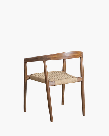Teak dining chair Selly New – boho furniture handcrafted in Bali by BaliSouk – set of 2