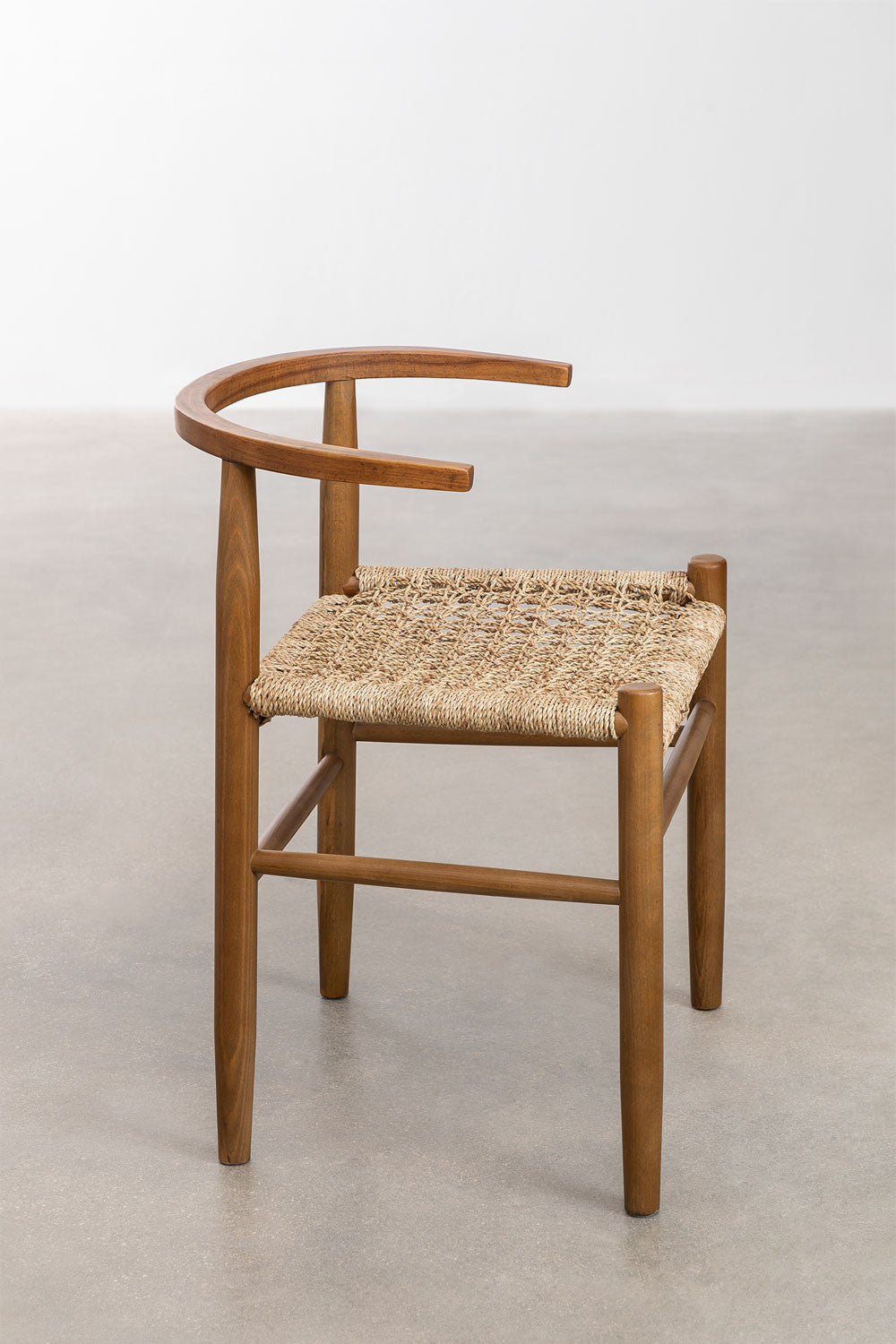 Teak dining chair Tanduk Small – boho furniture handcrafted in Bali by BaliSouk (vue 2)
