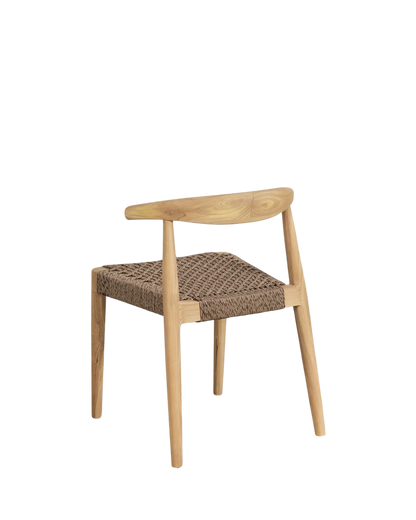 Teak dining chair Tanduk – boho furniture handcrafted in Bali by BaliSouk (vue 2)