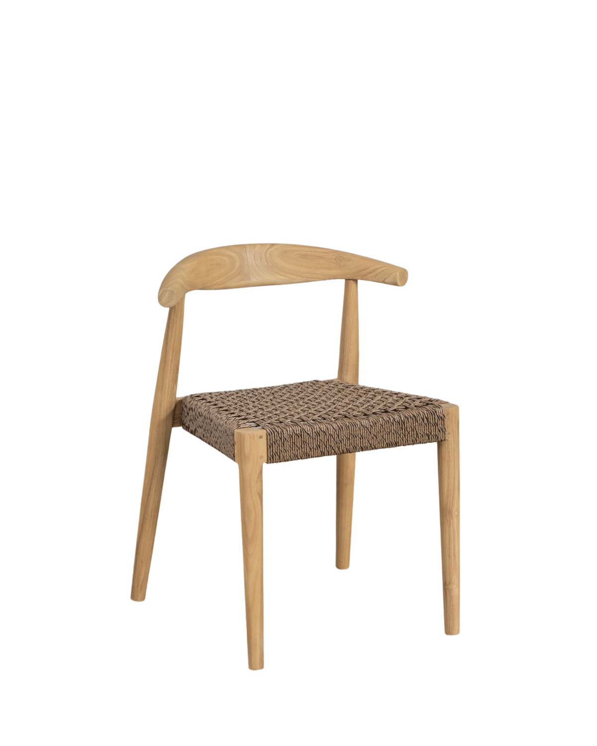 Teak dining chair Tanduk – boho furniture handcrafted in Bali by BaliSouk (vue 3)