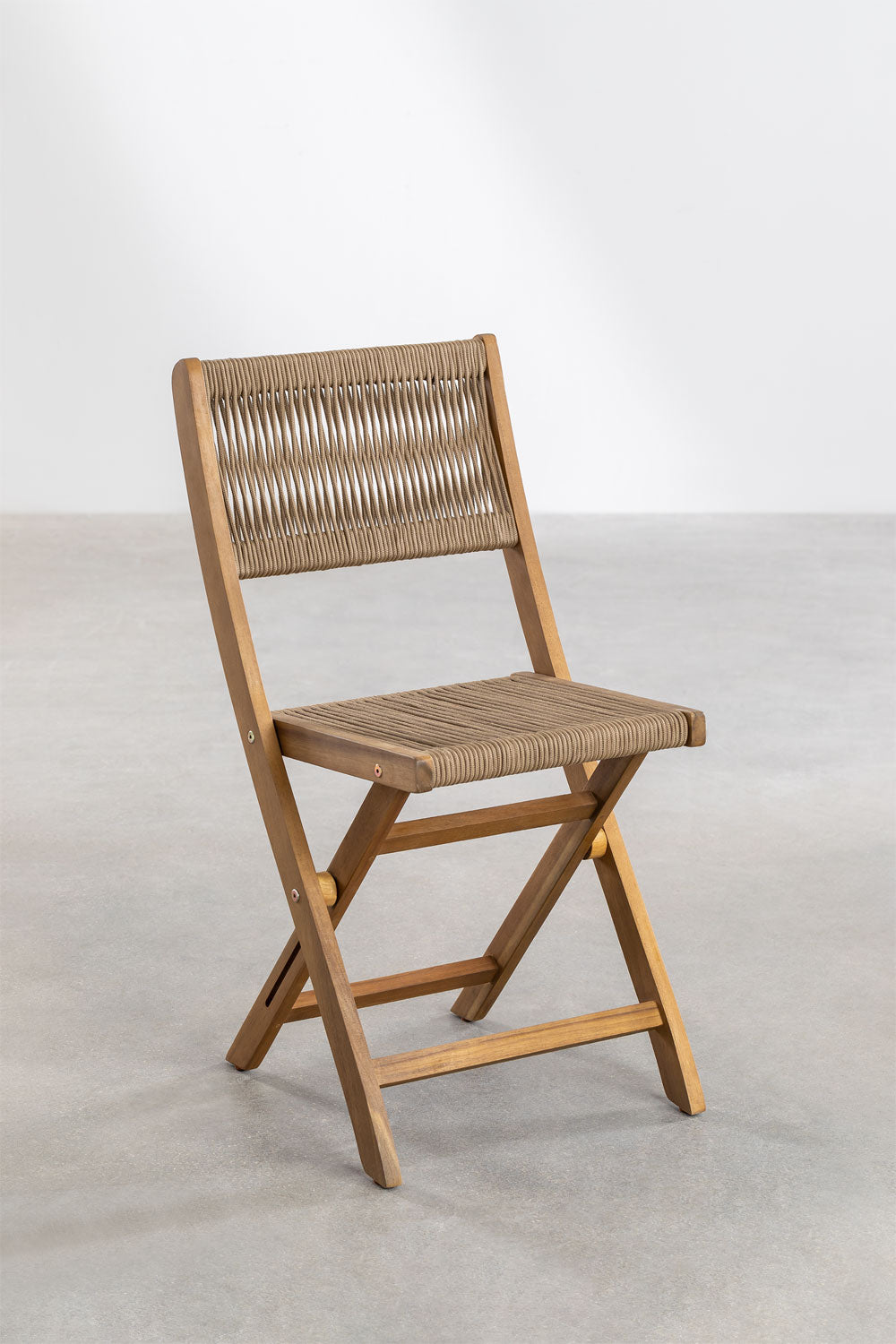 Teak dining chair Natural Rope – boho furniture handcrafted in Bali by BaliSouk
