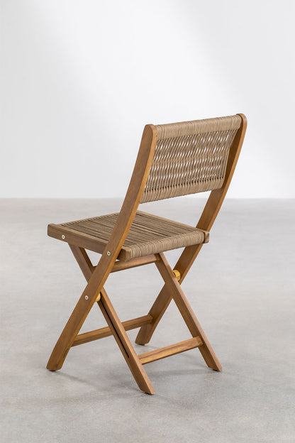 Teak dining chair Natural Rope – boho furniture handcrafted in Bali by BaliSouk (vue 3)