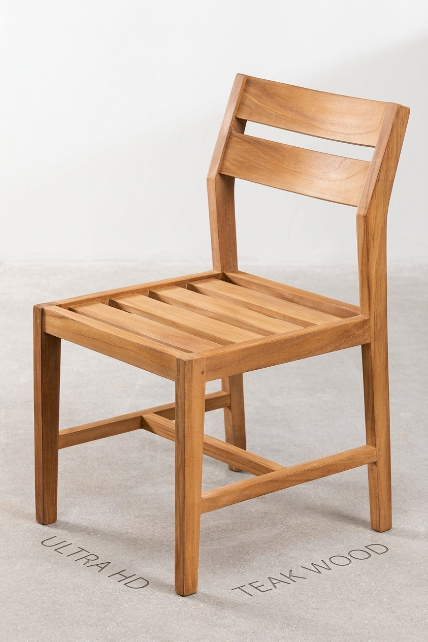 Teak dining chair Lara – boho furniture handcrafted in Bali by BaliSouk