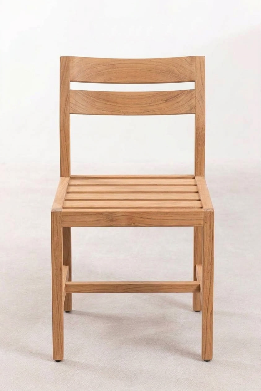 Teak dining chair Lara – boho furniture handcrafted in Bali by BaliSouk (vue 4)