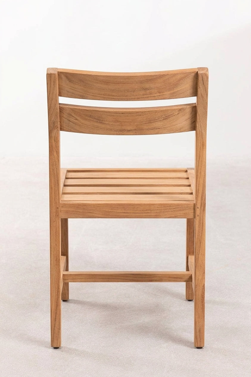 Teak dining chair Lara – boho furniture handcrafted in Bali by BaliSouk (vue 5)