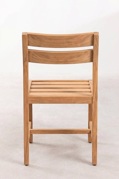 Teak dining chair Lara – boho furniture handcrafted in Bali by BaliSouk (vue 5) – set of 2