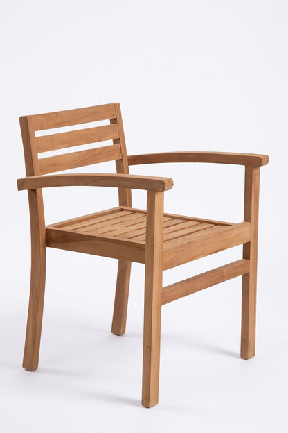Teak dining chair Oot – boho furniture handcrafted in Bali by BaliSouk
