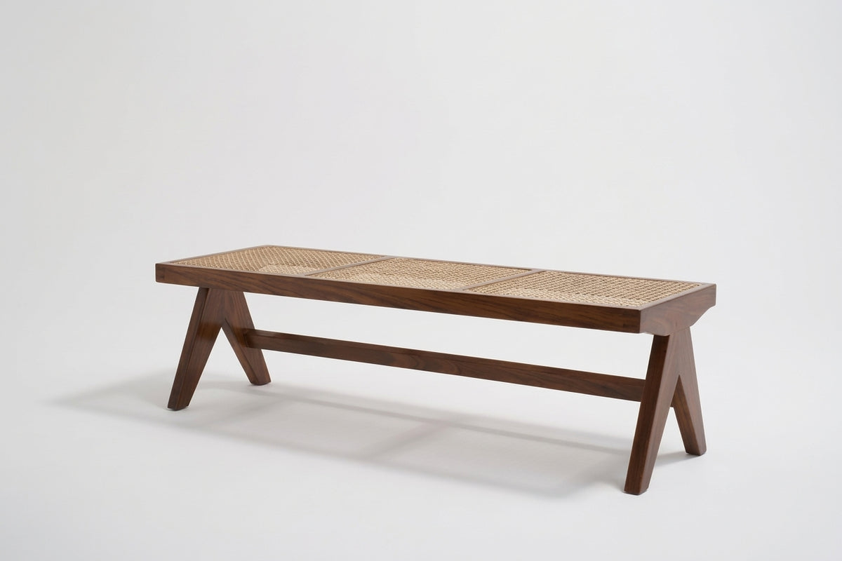 Teak bench Tokyo 3 Seat – boho furniture handcrafted in Bali by BaliSouk (vue 2)