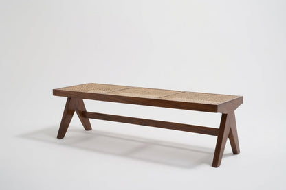 Teak bench Tokyo 3 Seat – boho furniture handcrafted in Bali by BaliSouk (vue 2) – set of 2
