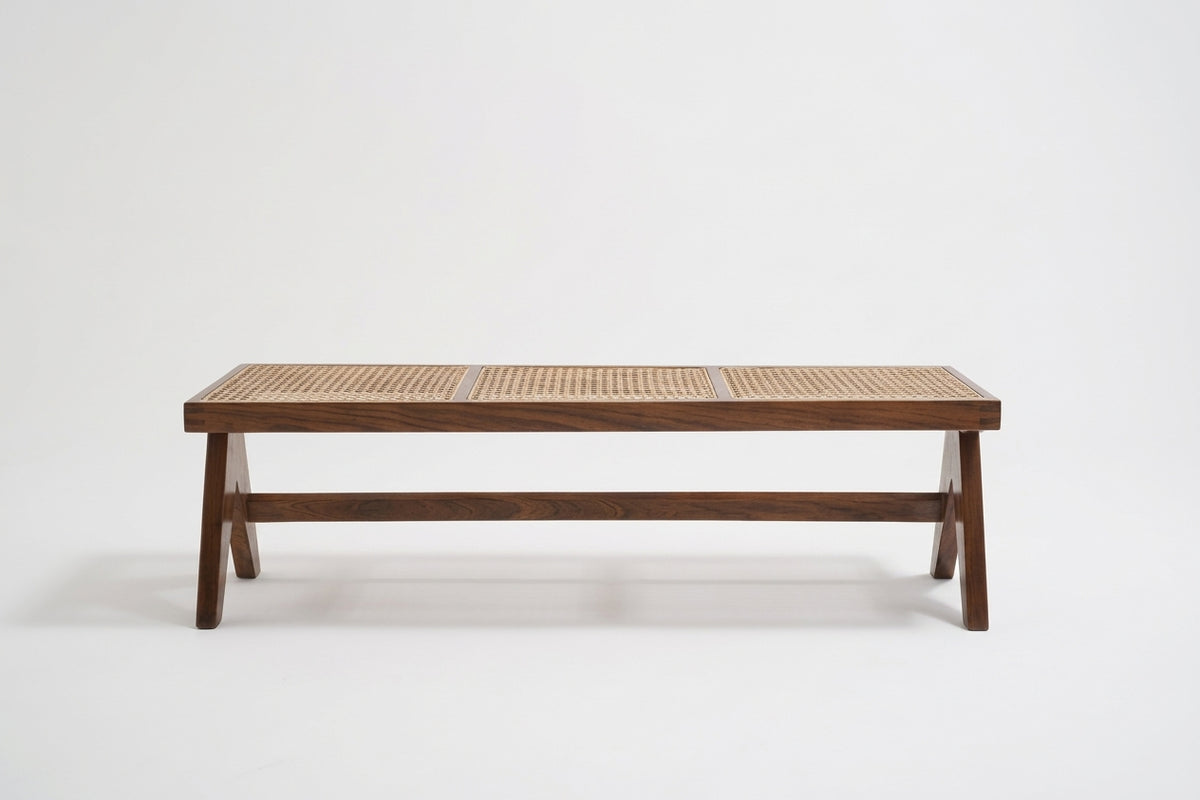 Teak bench Tokyo 3 Seat – boho furniture handcrafted in Bali by BaliSouk (vue 3)