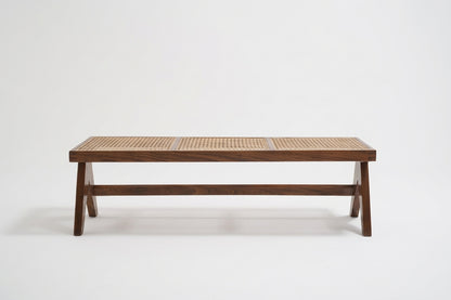 Teak bench Tokyo 3 Seat – boho furniture handcrafted in Bali by BaliSouk (vue 3)