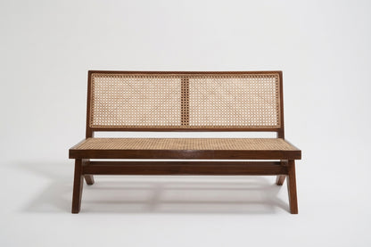 Teak bench Tokyo 2 Seat – boho furniture handcrafted in Bali by BaliSouk (vue 3)