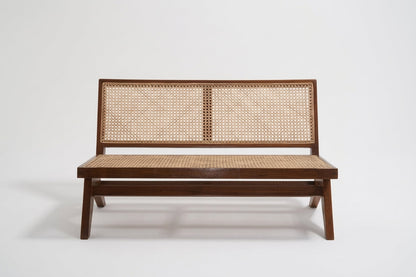 Teak bench Tokyo 2 Seat – boho furniture handcrafted in Bali by BaliSouk (vue 3) – set of 2