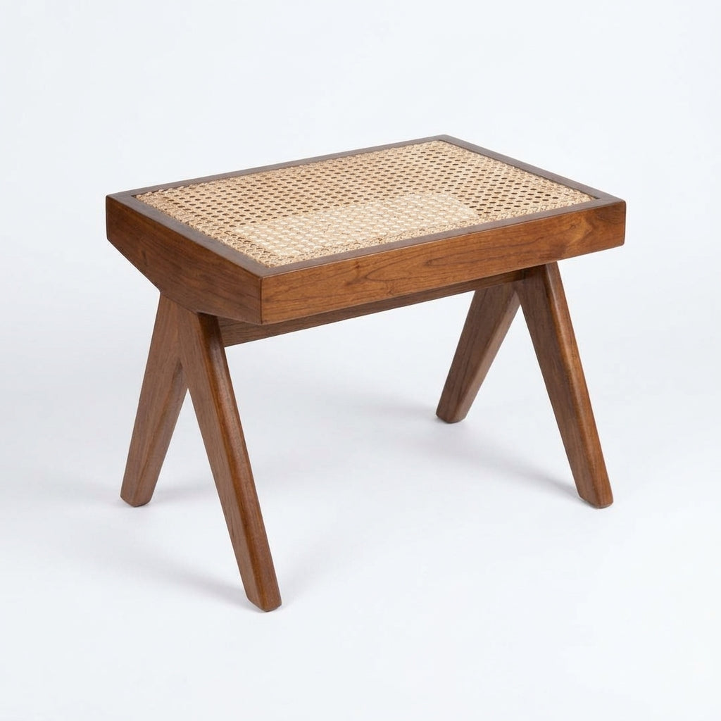 Teak stool Tokyo – boho furniture handcrafted in Bali by BaliSouk