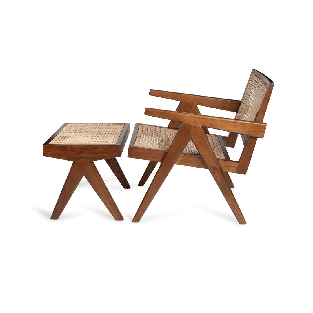 Teak stool Tokyo – boho furniture handcrafted in Bali by BaliSouk (vue 5)