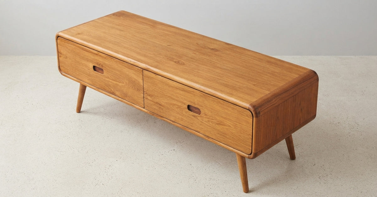 Teak coffee table Mooi – boho furniture handcrafted in Bali by BaliSouk (vue 2)