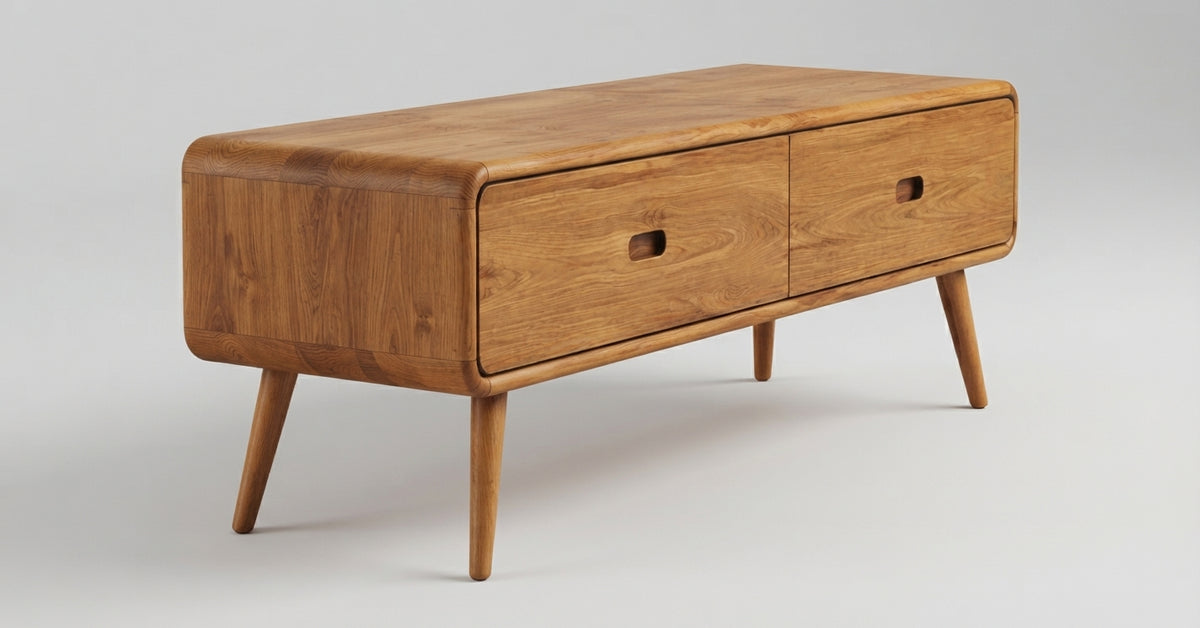 Teak coffee table Mooi – boho furniture handcrafted in Bali by BaliSouk (vue 3)