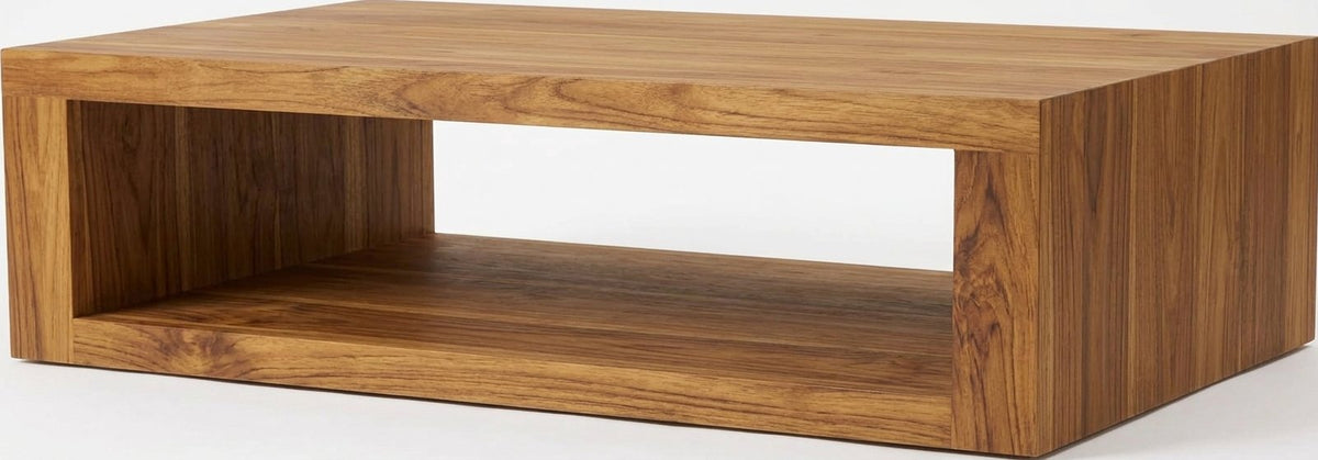 Teak coffee table Box – boho furniture handcrafted in Bali by BaliSouk