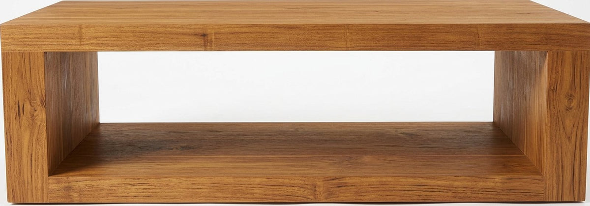 Teak coffee table Box – boho furniture handcrafted in Bali by BaliSouk (vue 2)