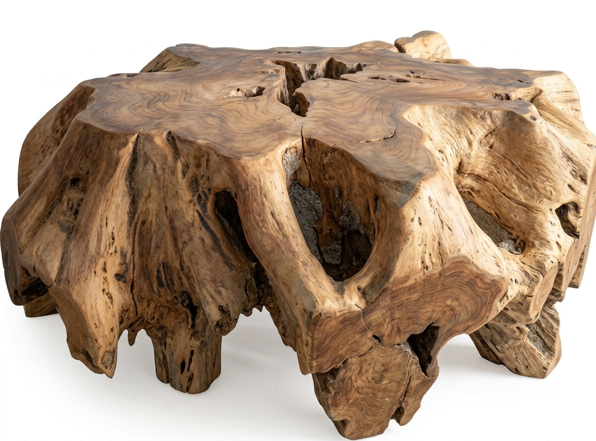 Teak coffee table Teak Root – boho furniture handcrafted in Bali by BaliSouk