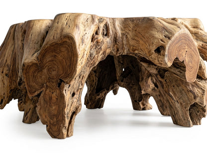 Teak coffee table Teak Root – boho furniture handcrafted in Bali by BaliSouk (vue 12)