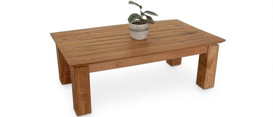 Teak coffee table Justin – boho furniture handcrafted in Bali by BaliSouk