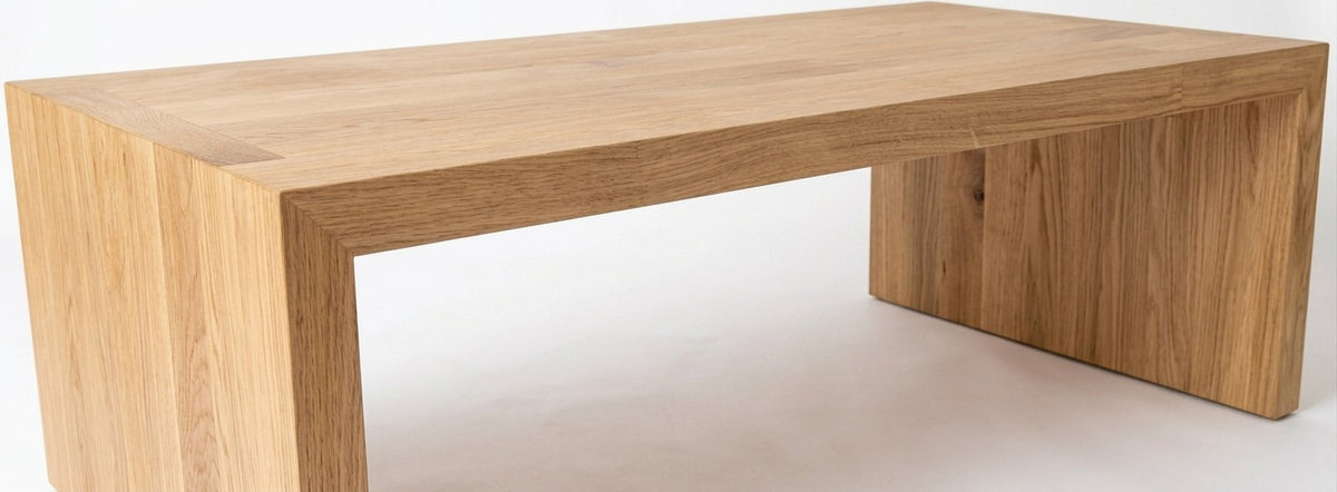 Teak coffee table U – boho furniture handcrafted in Bali by BaliSouk