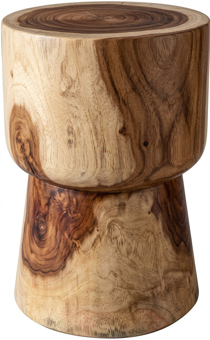 Suar stool Bulb – boho furniture handcrafted in Bali by BaliSouk (vue 2) – set of 2