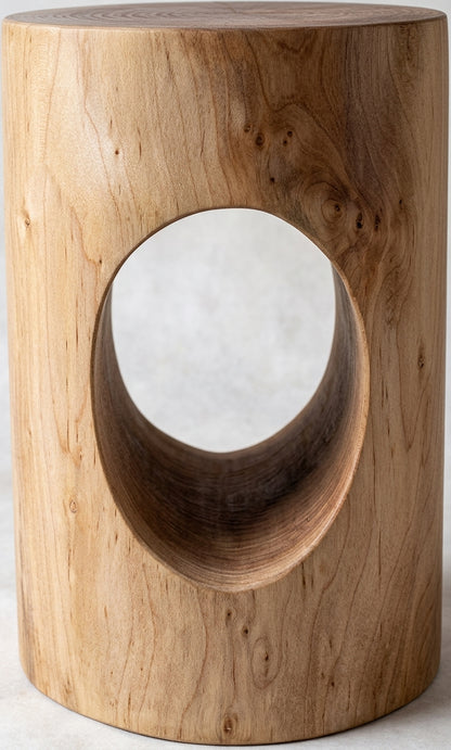 Suar stool Hole – boho furniture handcrafted in Bali by BaliSouk