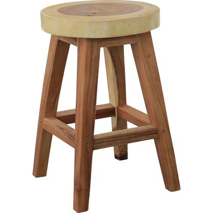 Suar stool Slice – boho furniture handcrafted in Bali by BaliSouk