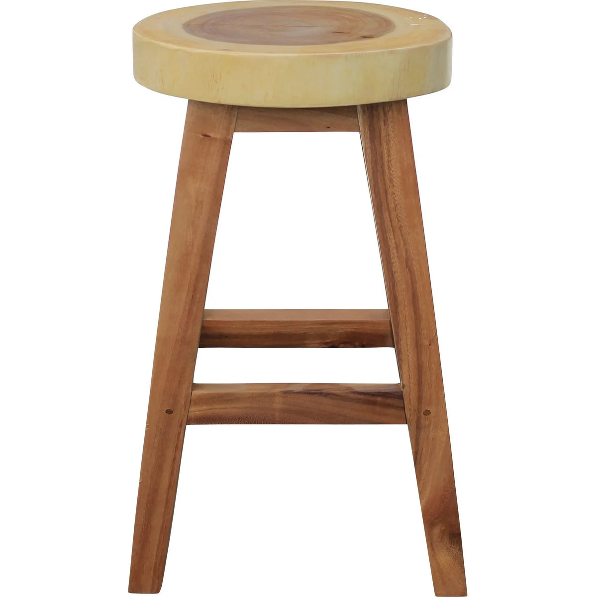 Suar stool Slice – boho furniture handcrafted in Bali by BaliSouk (vue 2)