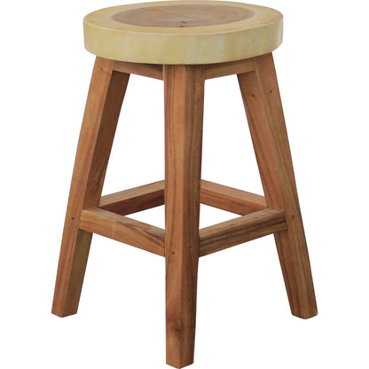 Suar stool Slice – boho furniture handcrafted in Bali by BaliSouk (vue 3)