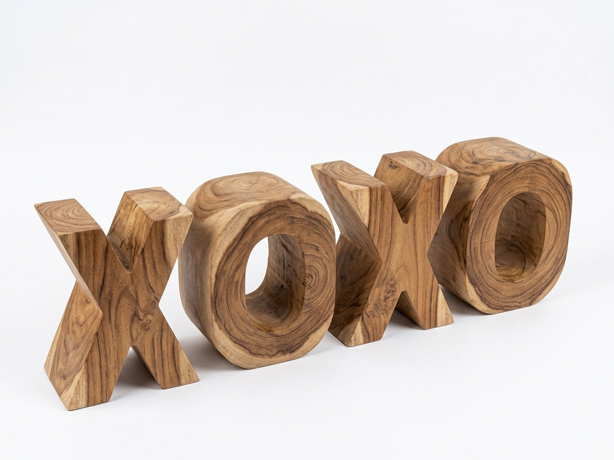 Suar stool Alfabet – boho furniture handcrafted in Bali by BaliSouk