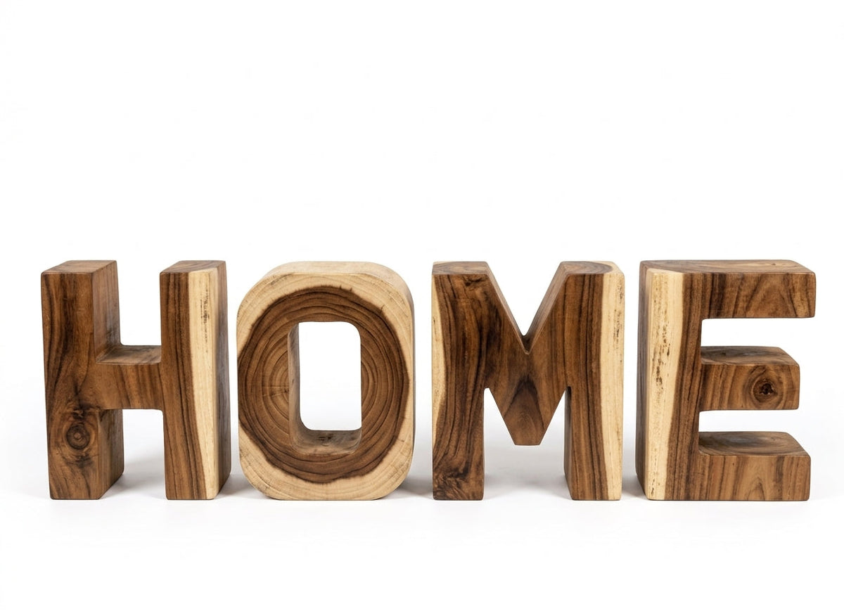 Suar stool Alfabet – boho furniture handcrafted in Bali by BaliSouk (vue 3) – set of 2