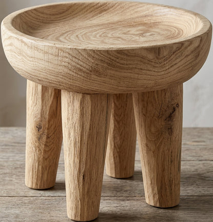 Suar stool Fes Small – boho furniture handcrafted in Bali by BaliSouk (vue 2) – set of 2