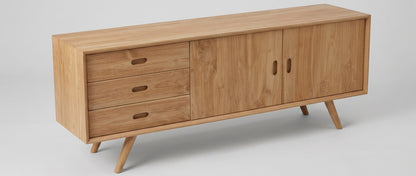 Teak low cabinet Oslo 1 – boho furniture handcrafted in Bali by BaliSouk (vue 4)