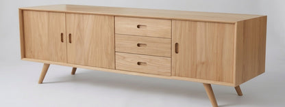 Teak low cabinet Oslo 2 – boho furniture handcrafted in Bali by BaliSouk
