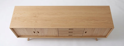Teak low cabinet Oslo 2 – boho furniture handcrafted in Bali by BaliSouk (vue 3)