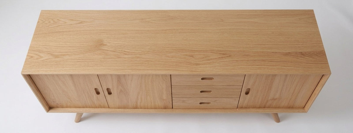 Teak low cabinet Oslo 2 – boho furniture handcrafted in Bali by BaliSouk (vue 6)