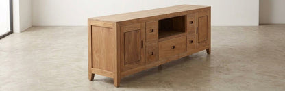 Teak tv cabinet Lima – boho furniture handcrafted in Bali by BaliSouk