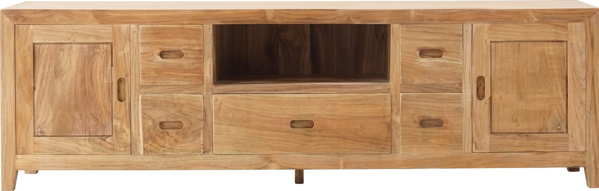 Teak tv cabinet Lima – boho furniture handcrafted in Bali by BaliSouk (vue 3)