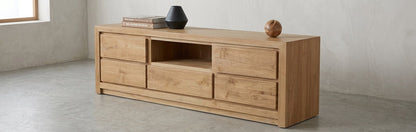 Teak tv cabinet AD Medium – boho furniture handcrafted in Bali by BaliSouk (vue 4)