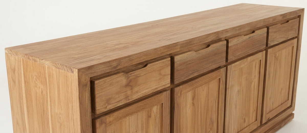 Teak tv cabinet Minimalis – boho furniture handcrafted in Bali by BaliSouk (vue 10)