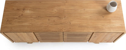 Teak tv cabinet Singapour – boho furniture handcrafted in Bali by BaliSouk (vue 7)