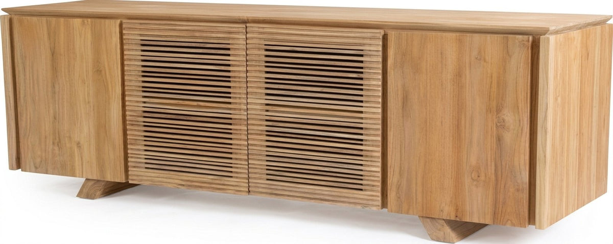 Teak tv cabinet Singapour – boho furniture handcrafted in Bali by BaliSouk (vue 8)